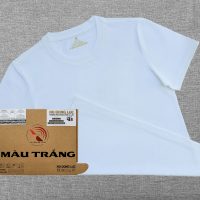 Áo thun cổ tròn ngắn tay cotton cao cấp màu trắng