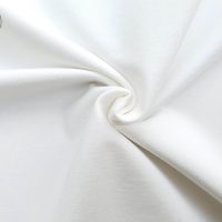 Chất vải áo thun cổ tròn ngắn tay cotton unisex màu trắng