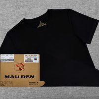 Áo thun cổ tròn ngắn tay cotton cao cấp màu đen