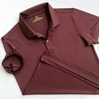 Áo thun cổ trụ polo bo trơn cá sấu lạnh poly thấm hút màu nâu