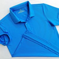 Áo thun cổ trụ polo bo trơn cá sấu lạnh poly thấm hút màu xanh ya