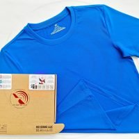 Áo thun cổ tròn ngắn tay cotton unisex màu ya đậm
