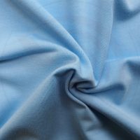 Hình chụp cận cảnh chất vải áo thun cổ tròn ngắn tay supe unisex màu thiên thanh
