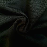 Hình chụp cận cảnh chất vải áo polo bo trơn cá sấu mè unisex màu đen
