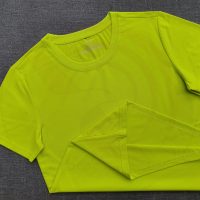 Áo thun cổ tròn ngắn tay supe unisex màu chuối non
