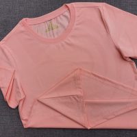 Áo thun cổ tròn supe ngắn tay unisex màu hồng dâu