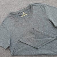 Áo thun cổ tròn ngắn tay supe unisex màu xám đậm