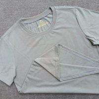 Áo thun cổ tròn ngắn tay supe unisex màu xám lợt