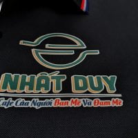 In decal chuyển nhiệt logo cafe Nhất Duy