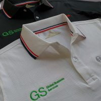 Đồng phục áo thun polo bo sọc thêu logo