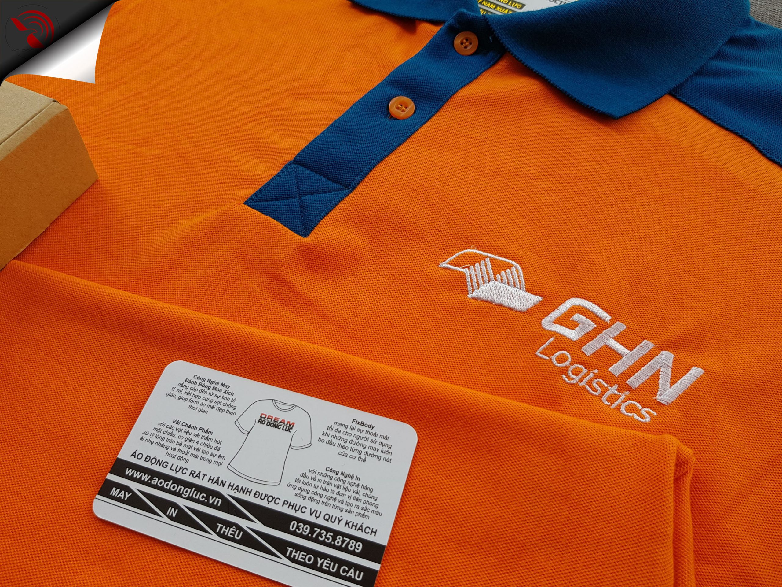 Đồng phục áo thun polo may phối vải thêu logo