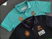 Đồng phục áo thun polo bo trơn in decal