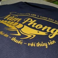 Hình in decal vàng đồng áo thun đồng phục theo yêu cầu