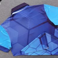 Đồng phục áo thun polo thể thao chân cổ sơ mi in chuyển nhiệt full galaxy