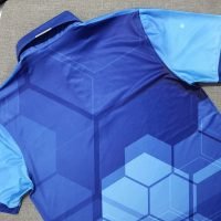 Đồng phục áo thun polo thể thao chân cổ sơ mi in chuyển nhiệt full galaxy