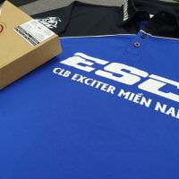 Đồng phục áo thun polo may phối vải in decal