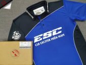 Đồng phục áo thun polo may phối vải in decal